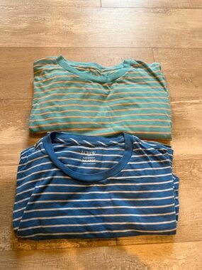 J.Crew Striped Tee Bundle - Blue & Teal Stripe